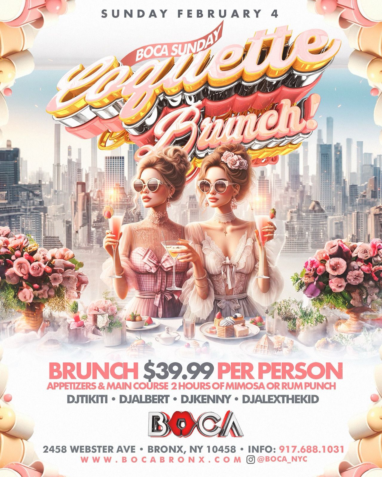 Etiquette Brunch Sunday Boca 7Dias7Noches