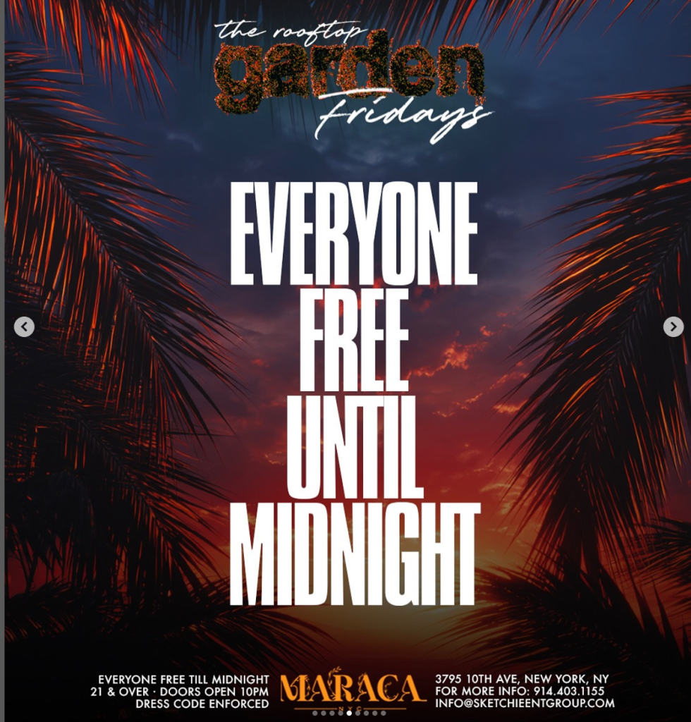 Garden Fridays @ Maraca NYC